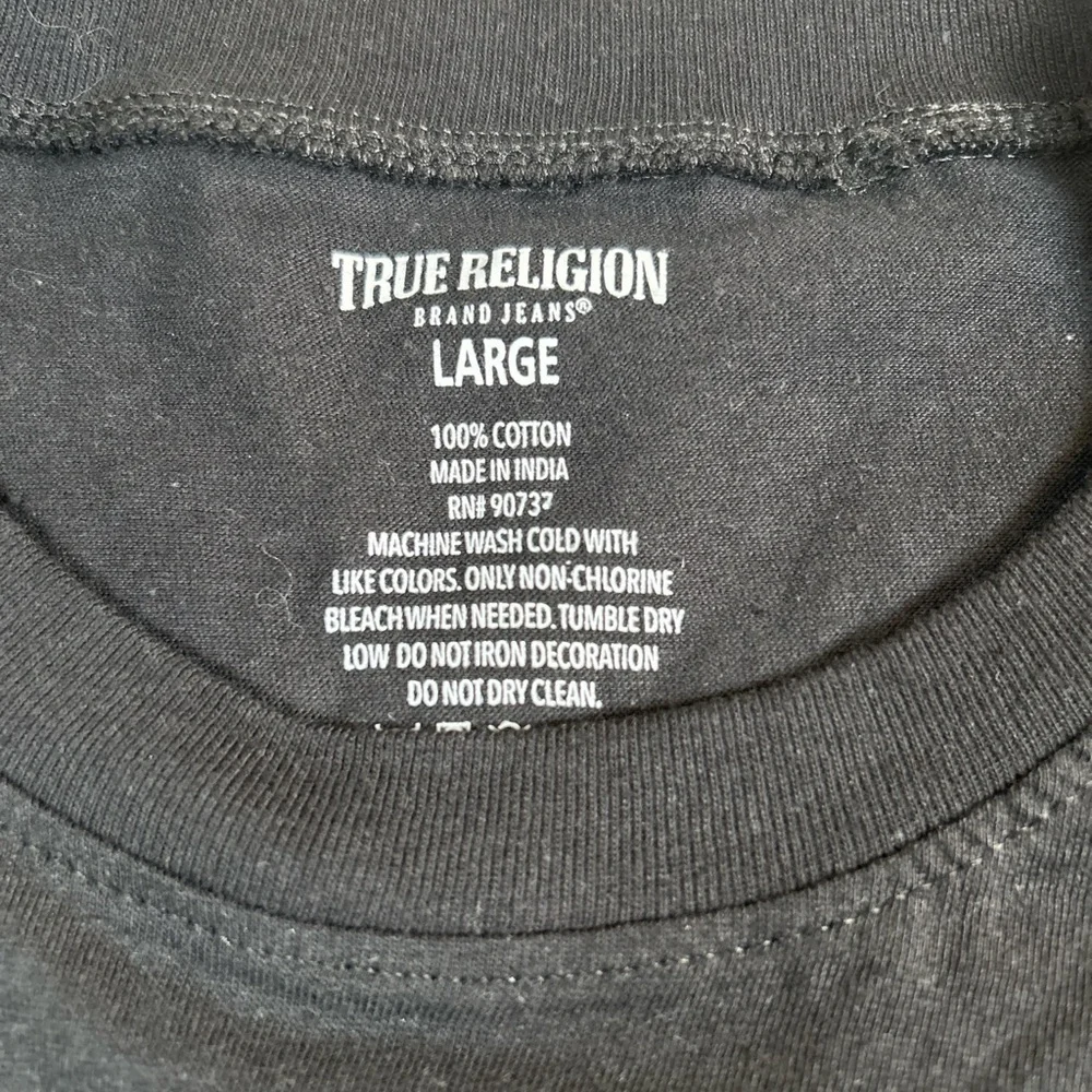 True Religion Black Tee with Gold Accents